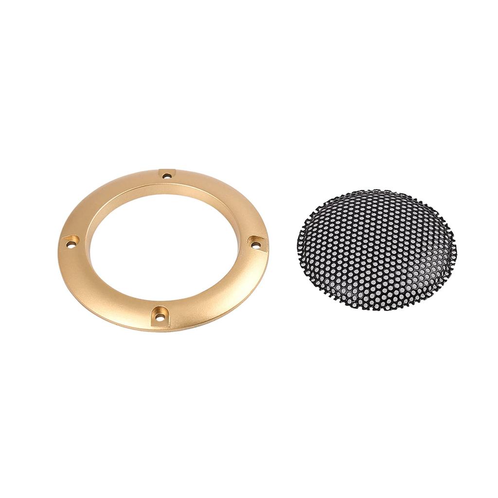uxcell Speaker Grill Mesh Subwoofer Grille Clill Cover Decorative Circle Grill Protector 50mm 2pcs Gold Tone