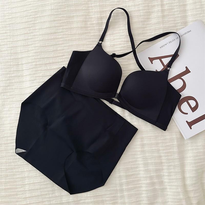 Wear more strategies, underwear women's small breasts gather front buckle type seamless adjustment type large U-shaped beautiful back sexy bra cover