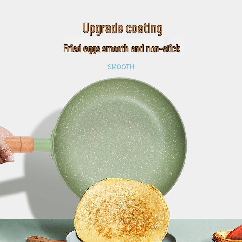 European-Style Non-Stick Flat-Bottom Maifan Stone Omelette Pan for Induction Cookers