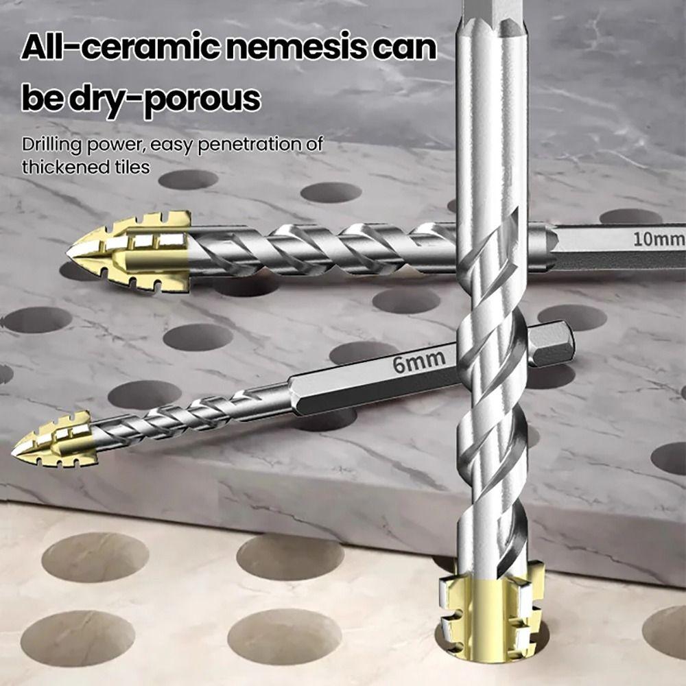 1Pcs Hexagonal Handle Tile Drilling Tool Eccentric Drill  for Glass Masonry Ceramic Iron Plates