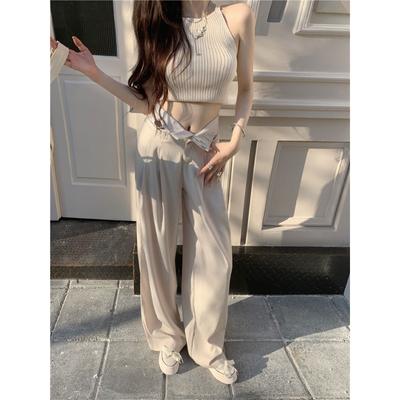 Women Balzer Pants Spring and Autumn New Style, Loose Pants, Korean Version, High Waist, Slimming, Floor Dragging Pants