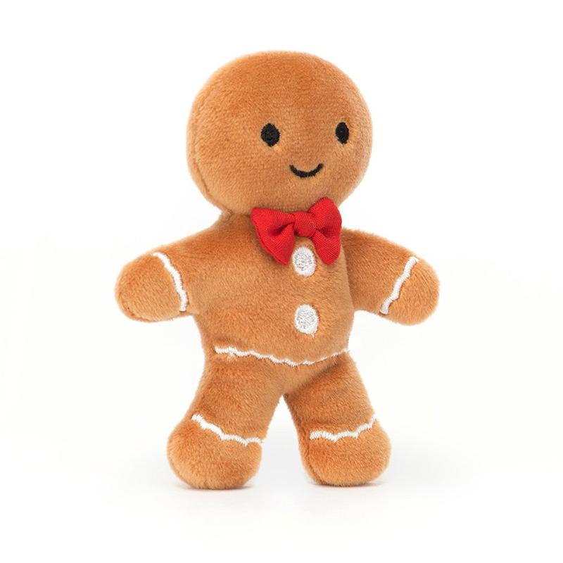 JELLYCAT Fun Food Series Fool Gingerbread Man Cute Fun Doll Plush Doll 10cm High