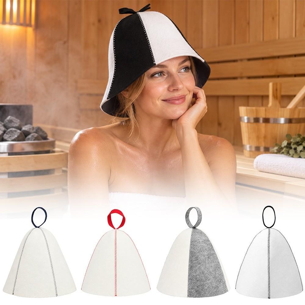 Felt Sauna Cap Absorbent Felt Sauna Cap Gifts Spa Hat  Unisex