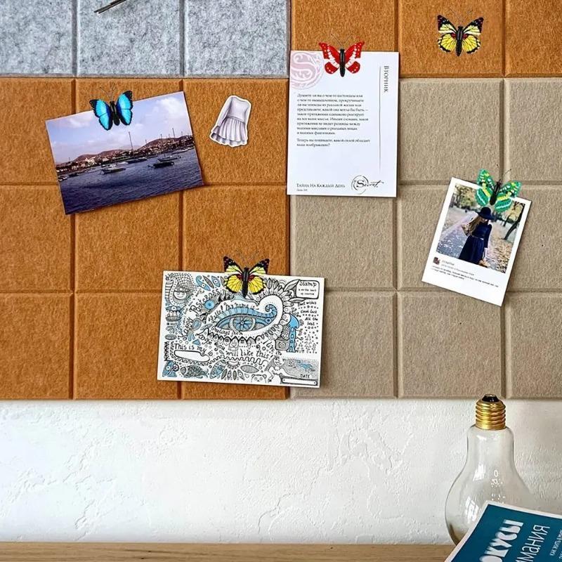 Butterfly Thumb Tacks Decorative Push Pins Butterfly Push Pins Colorful Cute Pushpins for Photo Wall Cork Board(30 Packs)