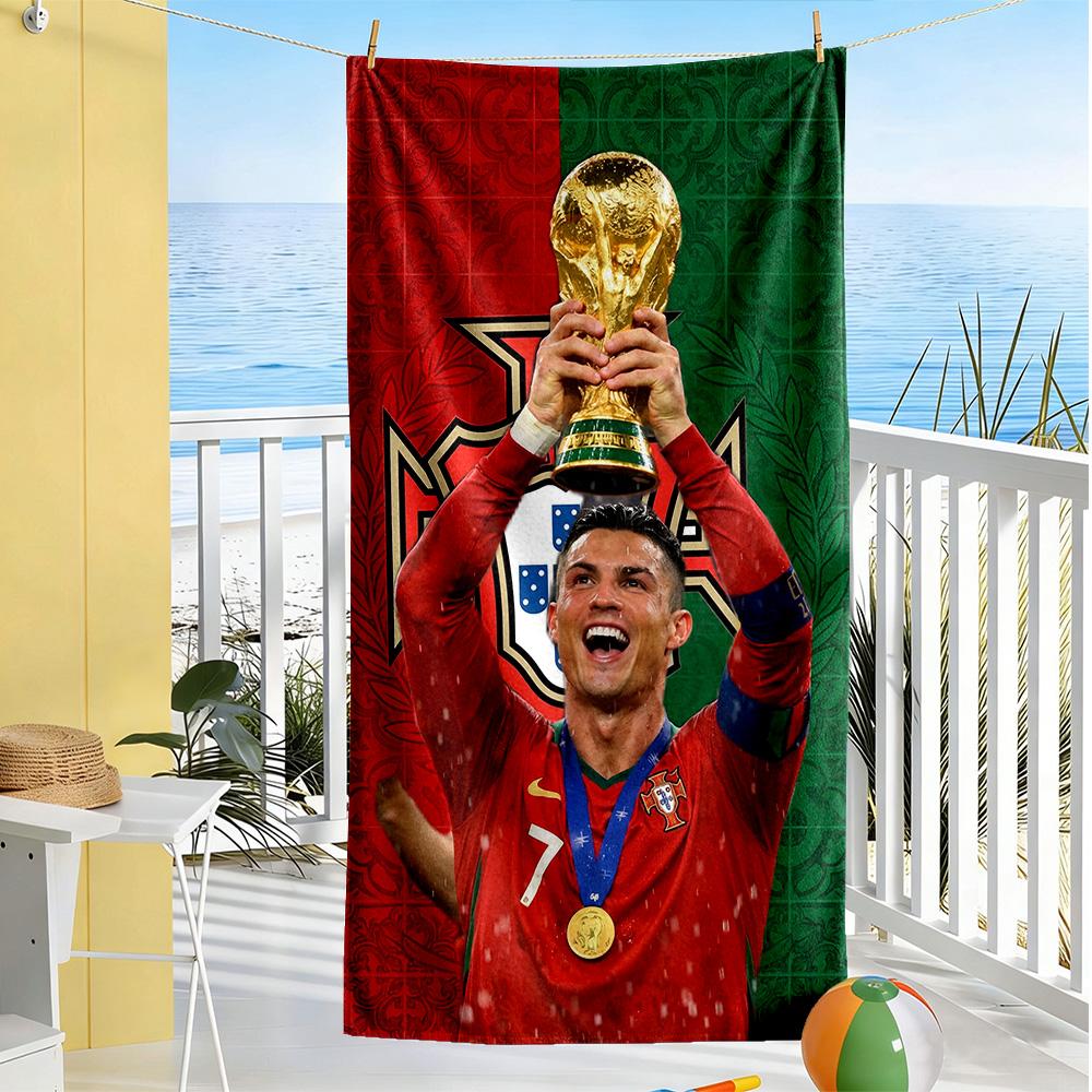 Cristiano Ronaldo Beach Towel Quick-Dry Soft Microfiber Comfortable Lightweight