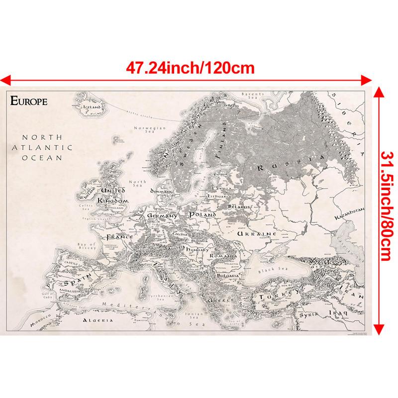 Travel Supplies Vintage The Great War Europe Map Posters Wall Art Picture Paintings Office Home Decor Geographical Tool