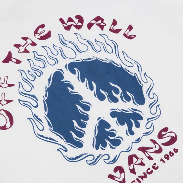 Vans 1966 Logo Print Breathable Sports Casual Short Sleeve T-Shirt Unisex T-Shirts White VN0A48AXWHT