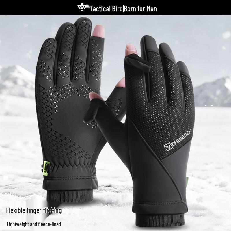 Tactical Bird Men s Winter Cycling Fingerless Fleece Gloves M