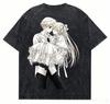 Yosuga No Sora Washed T-shirt 2026 New Model Personality Clothes Shirt Year Round Clothing Retro Fashion Vintage Loose Tee Soft