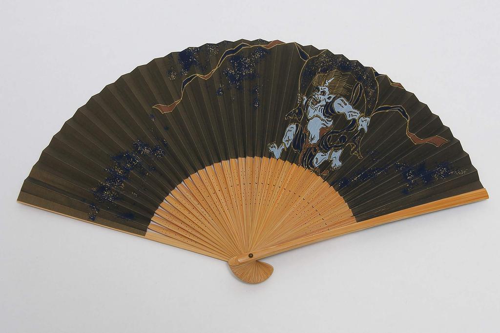 fan with fan in a presentation made in Fujin [Hasegawa] Men's Kyoto-style case, box, Japan, (Wind God) design.