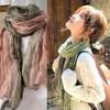 HOT Women's Gradient Color Linen Scarf Travel Wrinkle Hijab Scarf Linen Striped Scarves Thin Shawl Soft Shawl Female Wrap Shawls