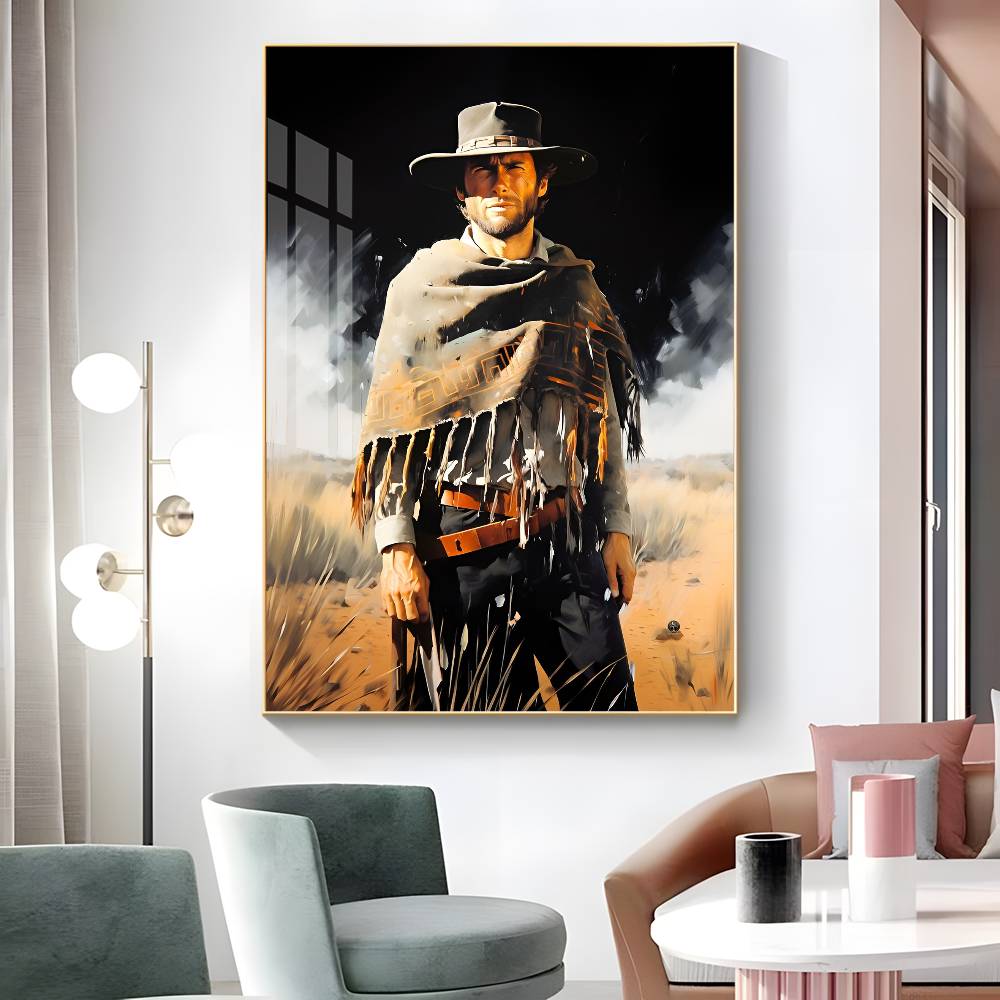 1pc The Good The Bad And The Ugly Poster Sticker Print Waterproof Wall Art For Living Room Bedroom Home Decor