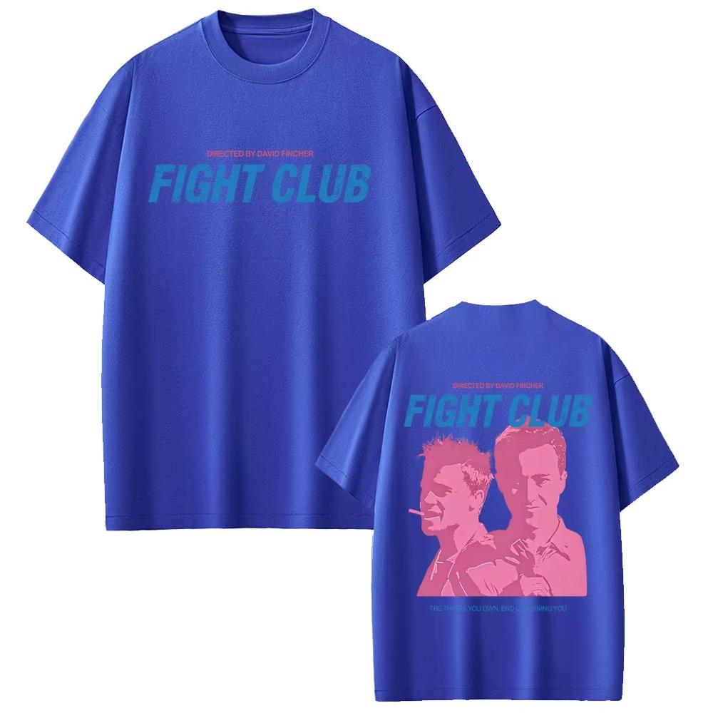 2026 Summer Hot Sale Movie Fight Club Graphic T Shirt Y2k Unisex Unisex Casual Vintage Tshirt Hip Hop Streetwear Oversized Tshirt