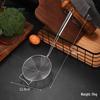Large Stainless Steel Mesh Strainer Spoon for Draining and Scooping - Double Line Wire with Thickened Hook