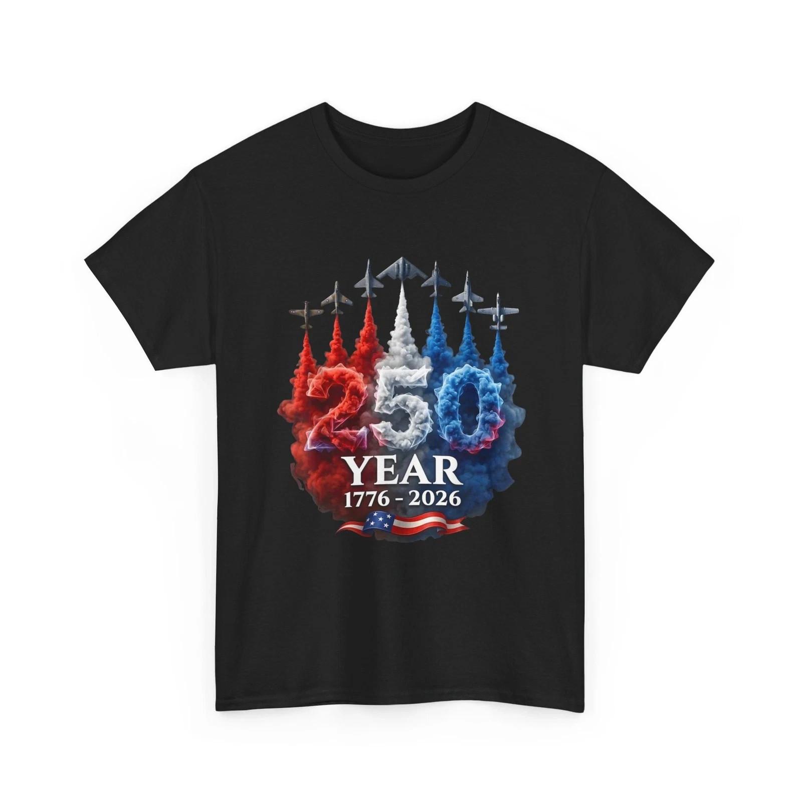 250th Anniversary T-Shirt, USA Flag 250 Years of Freedom 4th of July T-Shirt XXL