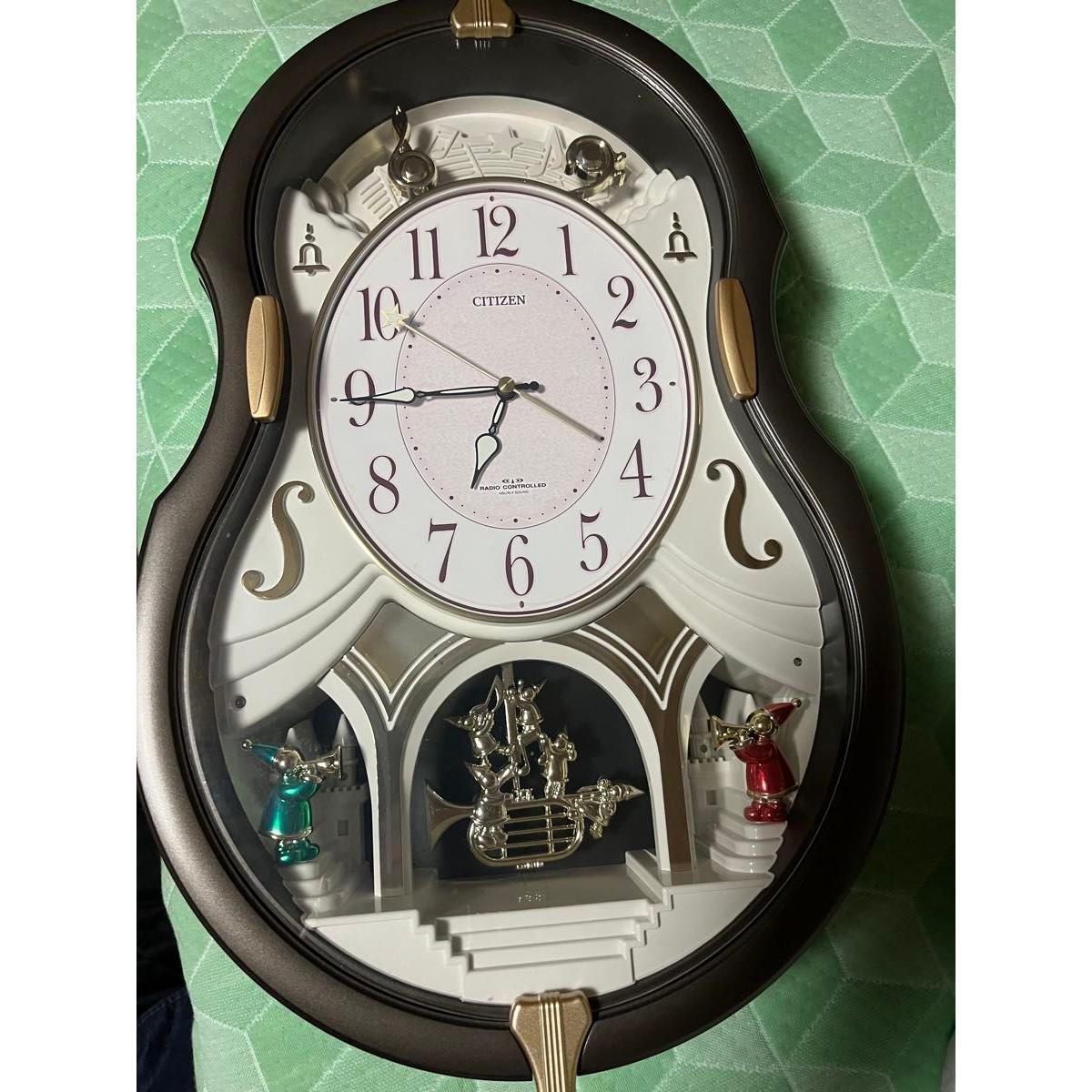 Used Price reduction! CITIZEN Citizen Radio Controlled Clock Wall Clock Melody! amazing sun etc.