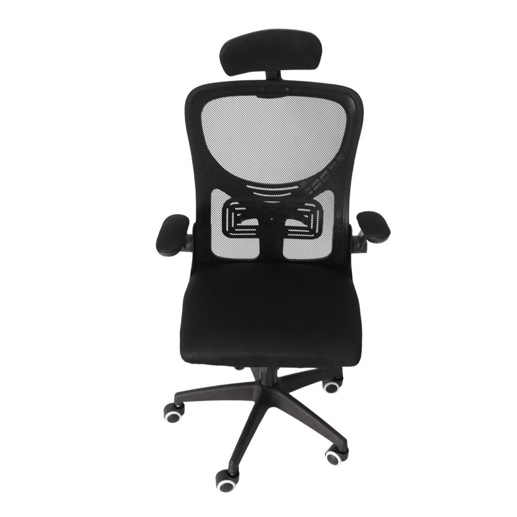 Office Chair Mesh High Back Desk Chair with Lumbar Support 3D Headrest 90 Degree Rotating Armrests Wheels Comfortable