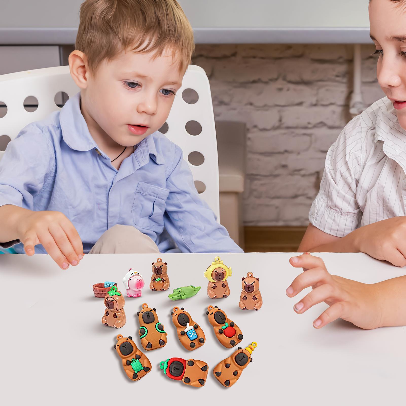 Capybara Figures Set Resin Animals Miniature Capybara Figures 12 Pieces Craft Decor Garden Ornaments For Desktop Landscape China Mainland