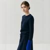 Women's Color Block Cashmere Cardigan - Soft Knit Round Neck Slim Fit Wool Sweater for Autumn/Winter
