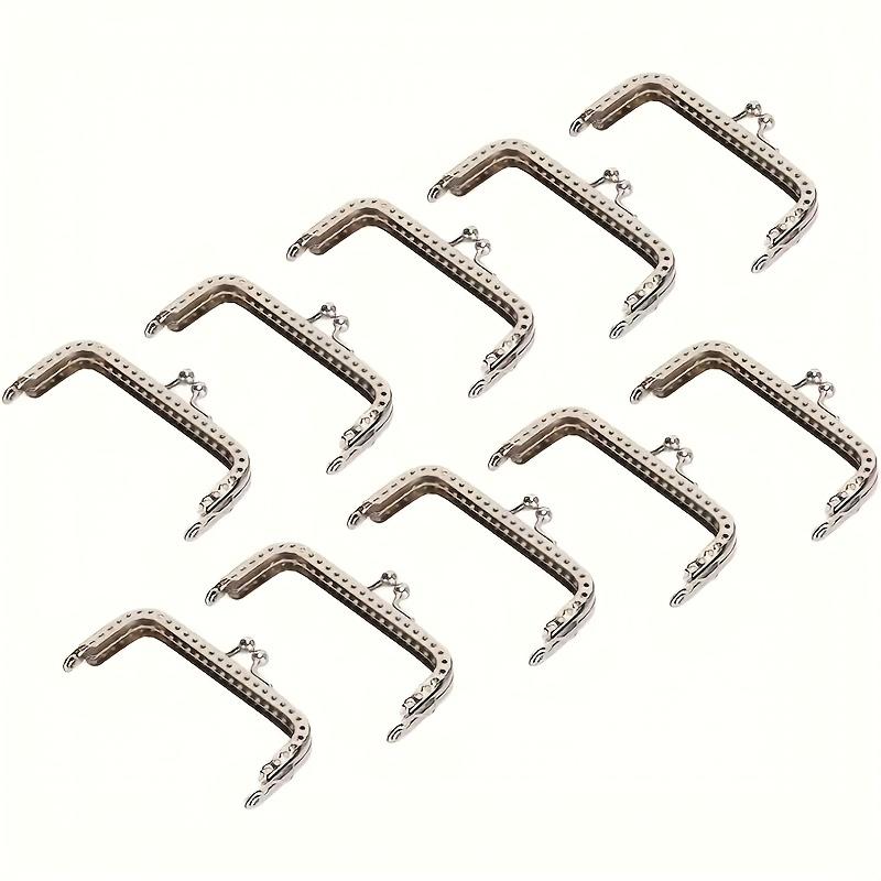 0 Stück Glatter Metallverschluss Geldbörsenschnalle - Legierung Quadratischer Rahmen für Häkeltaschen, DIY Handwerk Taschenverschlusswerkzeug