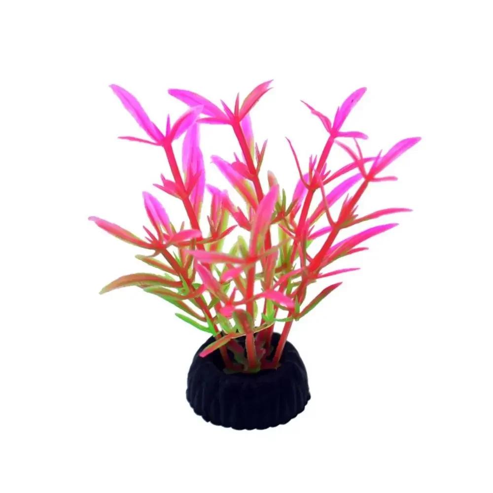 Plantes Aquatiques Décoratives Artificielles d'Aquarium en PVC Simulation Algues Aquatiques Ornement Aquarium Herbe Fleur Décoration Accessoires