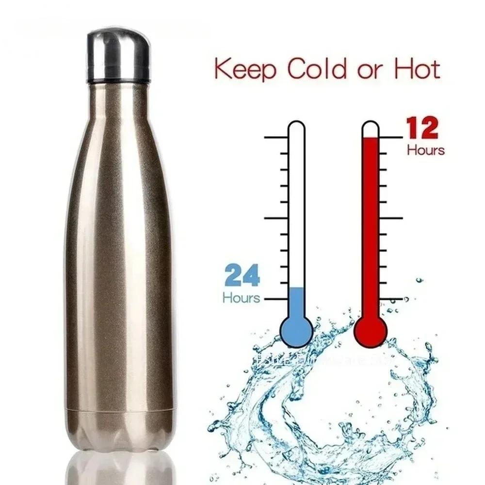 350/500/750/1000ml Double Wall Stainles Steel Thermos Bottle Keep Hot and Cold Insulated Vacuum Flask Sport Water Bottle