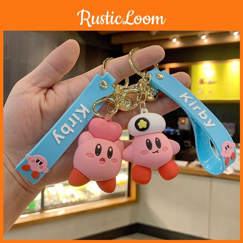 Colorful Star Kirby Keychain Charm Silicone Material For Special Occasions