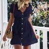 Women'S Short Spring And Summer Styles Sexy Fashionable Casual Vacation Daily Short Sleeved Satin Suspender Dress