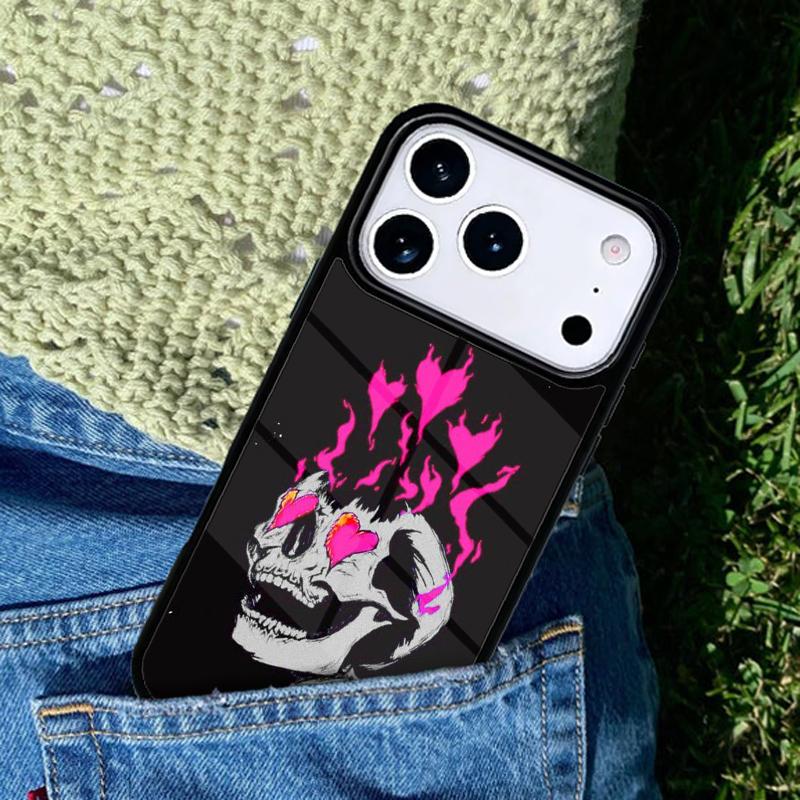Gothic Fashion Skull phone case cover Compatible with for IPhone 17air 16e 15 14 13 12 11Pro Max 17 Air