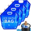 4 Pack Ice Bath Bags Reusable, Large Capacity Cold Plunge Ice Bath Accessories, Portable Bathtub Freezer Water Bags for Ice Baths At Home