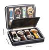 Delesys 2/3/4/8 Slots Embedded Portable Travel Storage Bag For Watch/Daily Necessities Storage Box Leather Zipper Watch Box