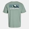 Tee shirt vert d'eau mine col ras de cou imprimé montagnes Homme JACK & JONES