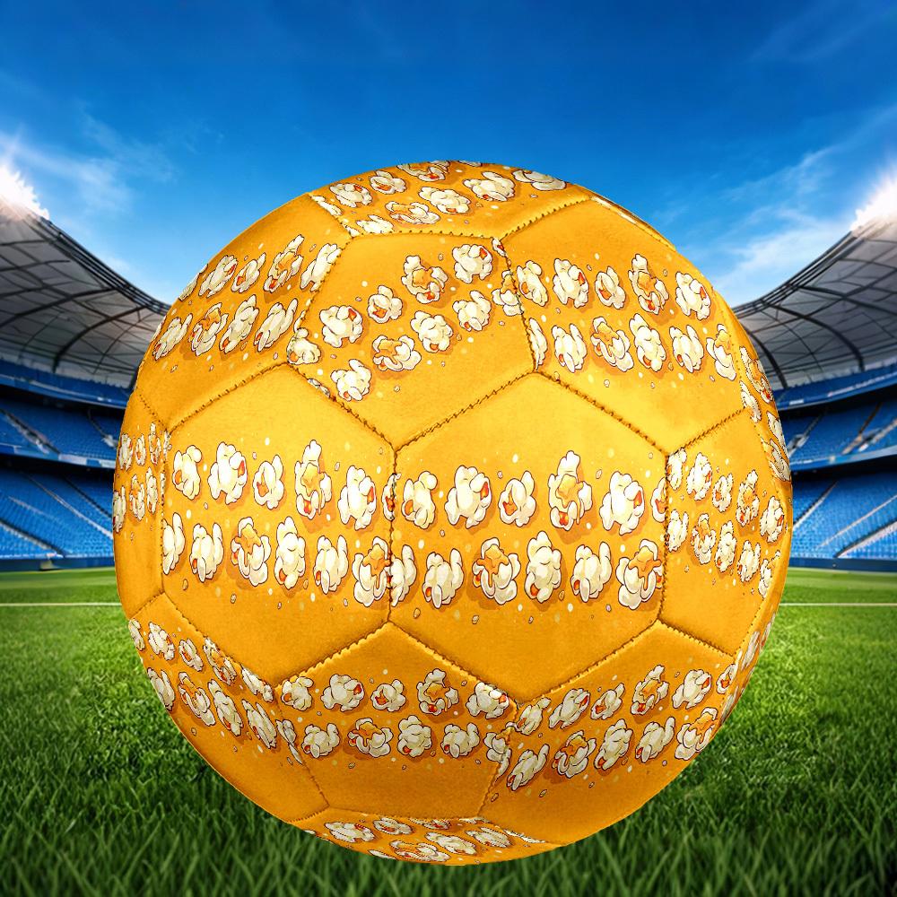 1pc Popcorn Party Theme Soccer Ball Football, Size 5, Lightweight PVC, Outdoor Training Soccer Ball,Gift J61418