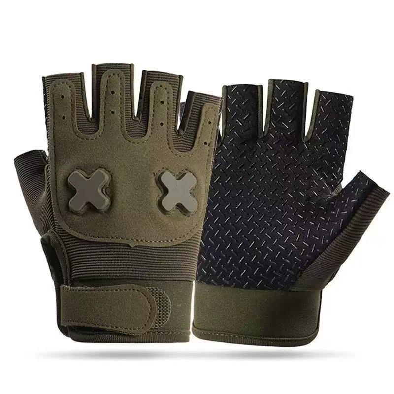 Kinder Halbfinger Fahrradhandschuhe - Rutschfest, Atmungsaktiv, Verschleißfest für Outdoor-Sportarten.