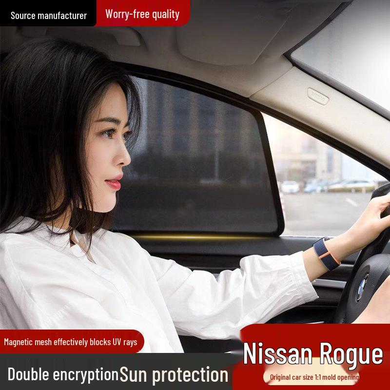 Nissan Rogue Magnetic Mesh Sunshade: Sun Protection, Heat Insulation, UV Blocking for Side Windows