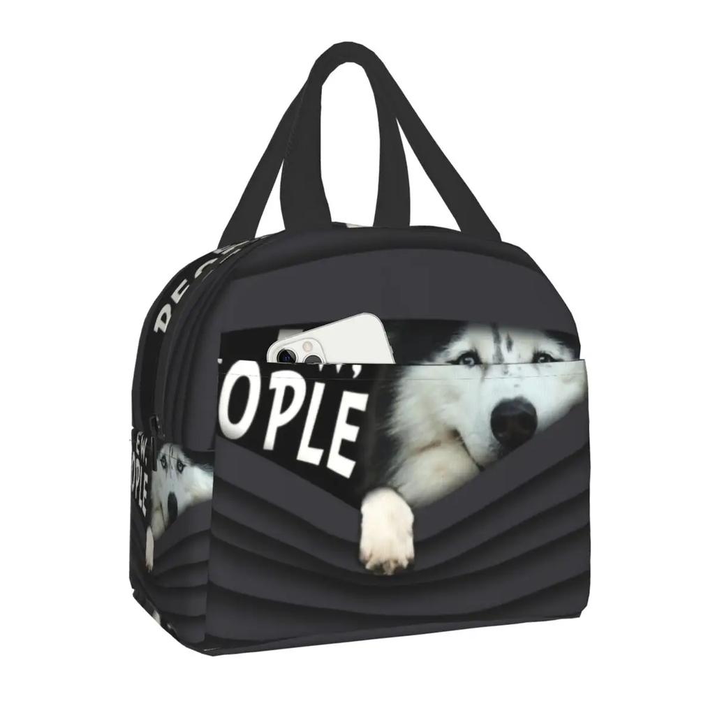 Schnauzer Coffee Dog Breed Pet Art Pure Breed Cafes Insulated Lunch Bag for Women Leakproof Cooler Thermal Bento Box