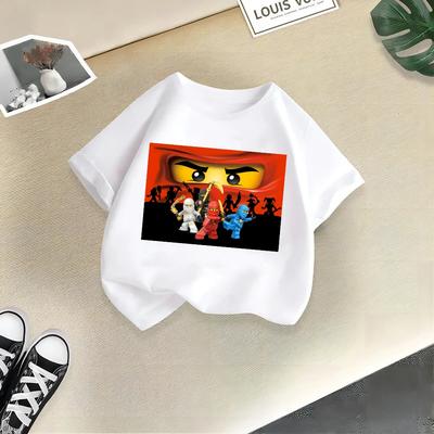 Summer Handsome Children's Cotton T-shirt Casual Boys Girls Round Neck T-shirt Stumble Guys Games Lively Children's Clothing