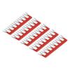 10Pcs Terminal Strip Red Fork Type 400V 15A Red Copper Flame Retardant Terminal Blocks for Appliance Industry Power TB