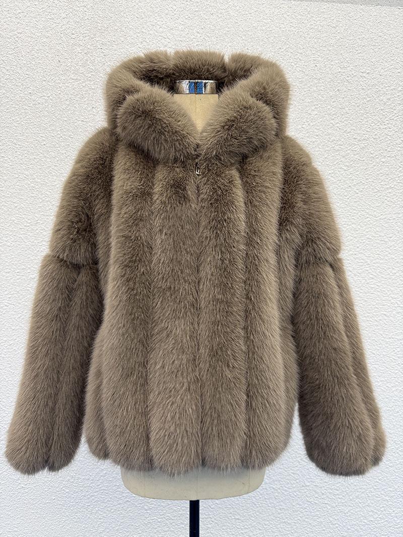 Korean Style Women`s Hooded Winter Coat