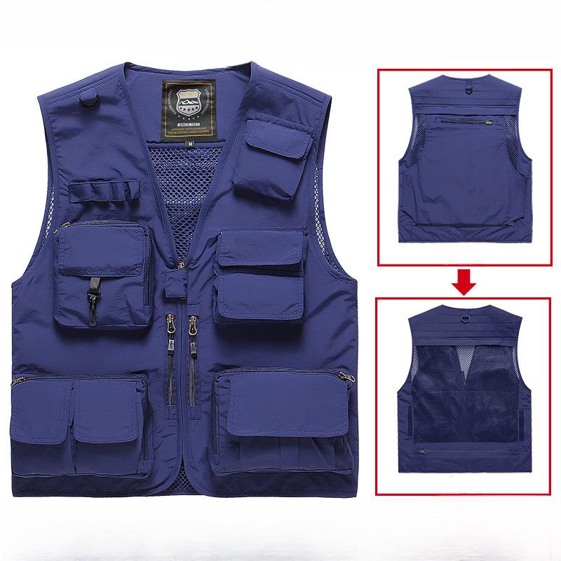 Colete masculino primavera e outono fino casual respirável colete jaqueta para homens jovens trabalho colete ombro jaqueta fina