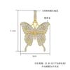 Punk Hip Hop Style Necklace Female Heavy Industry Full Diamond Big Butterfly Pendant Necklace Jewelry