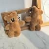 1 stk Kids Dame Veske Gjør-det-selv-tilbehør Kawaii Liten Teddy Bear Plysj Leketøy nøkkelring Ryggsekk anheng Søt bilnøkkelring