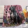 Pink Pitbull,pattern Flannel Blanket, High quality Comfortable for All Seasons, Home Decor, Warmth and Comfort, Perfect for Gifts.