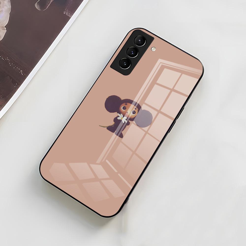 C-Cartoon C-Cheburashka Phone Case For Samsung A56 A36 A26 A16 A15 A25 A35 A55 A14 A34 A24 A54 Glass Case