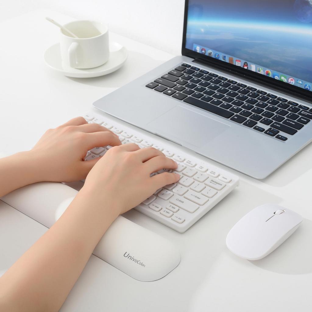 UnivoColors Handgelenkauflage, Premium PU-Material, Ergonomisches Design, Reduziert Ermüdung, Unterstützt Langzeitgebrauch, Memory-Foam-Kissen, Druckverteilung,