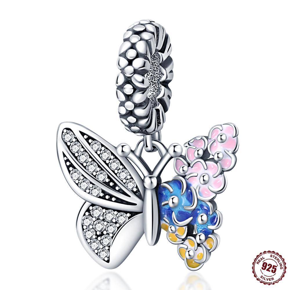 Breloque Thème Papillon Breloques Cuivre 24 Designs Pendentifs Papillon Compatible Avec Authentiques Bracelets Fins Bijoux Femme Cadeaux