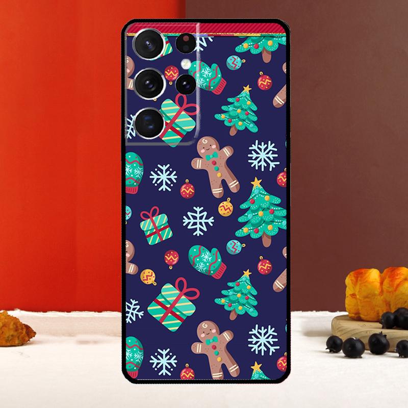

Cute Gingerbread man Christmas Case For Samsung Galaxy S23 S20 FE S21 FE S22 Ultra S8 S9 S10 Plus Note 10 Note 20 Ultra Cover Galaxy S20