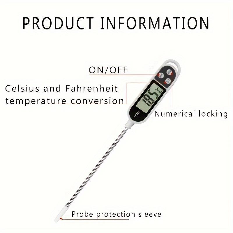 Food Thermometer Digital Real-Time Reading Meat and Beverage Thermometer with LCD Display and Probe Electronic Kitchen Thermomet