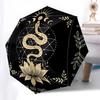 1PC Snake Lotus Umbrella-8-Rib Reinforced, Automatic Open, Lightweight & Durable, Fashion Accessory for Outdoor, Beach L0342