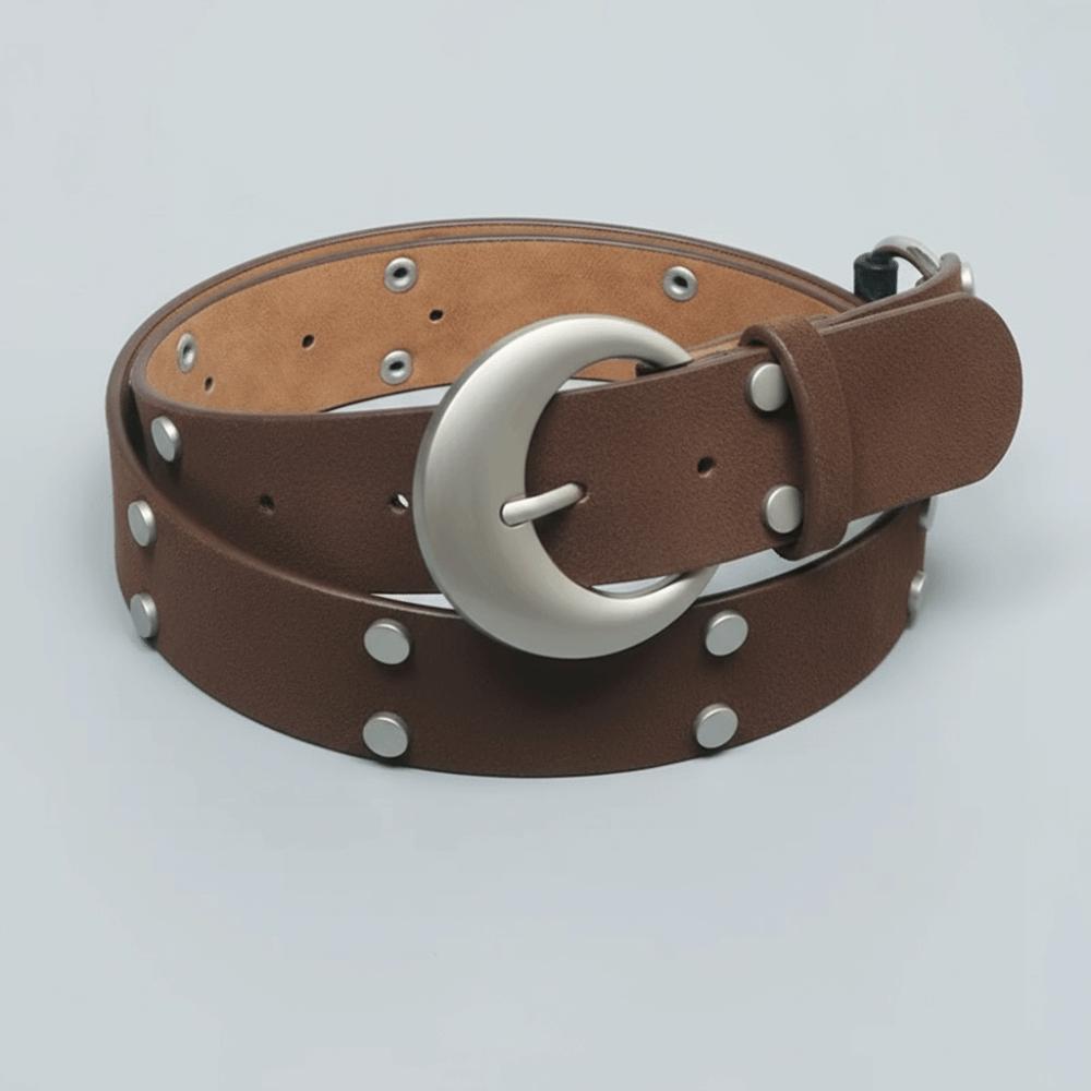 Luxury Design Women Waist Belt 3.8cm Wide Jeans Belt Fashion Rivet Waistband Coat Skirt Decoration